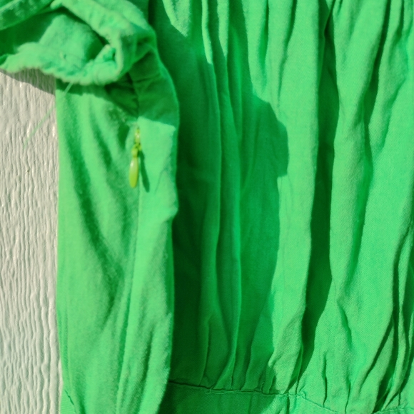 Who What Wear Green Linen Blend Dress - Picture 9 of 14